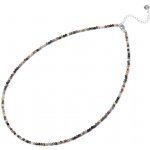 Agato Minerální náhrdelník s barevnými korálky turmalínu POL-N09/47L – Zboží Dáma