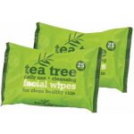 XPel Tea Tree Peppermint čisticí ubrousky na obličej 2 x 25 ks – Zboží Dáma