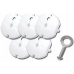 M.A.T. záslepka el. zásuvky kulatá 12 ks + klíč PROtech – Sleviste.cz