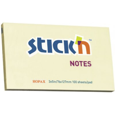 Stick’n by Hopax Samolepicí bloček Notes 76 x 127 mm, 100 listů