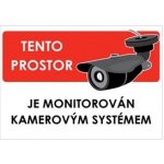 TENTO PROSTOR JE MONITOROVÁN KAMEROVÝM SYSTÉMEM, Samolepka A5