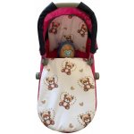 SDS Peřinky do kočárku pro panenky Medvídek v srdci bílá1x 27x40 cm / 25x20 cm – Sleviste.cz