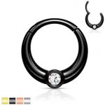 Piercingate piercing kroužek segment PKR00134 černá – Sleviste.cz
