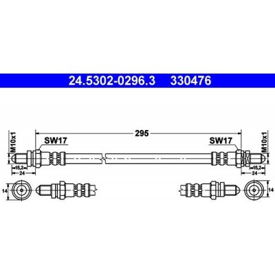 Brzdová hadice ATE 24.5302-0296.3 (24530202963)