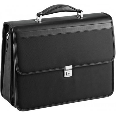 dn-lederwaren Pánská pracovní textilní aktovka 5668-01 černá – Sleviste.cz