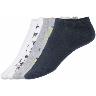 Livergy pánské nízké ponožky 5 párů bílá / šedá / navy modrá – Zboží Mobilmania