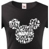 Dámské tričko s potiskem Canvas Bezvatriko Mickey Marvel 0529 Černá