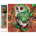 Norimpex Diamantové malování 7D Sova na červené mandale 30 x 30 cm – Hledejceny.cz