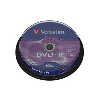 Verbatim DVD-R 4,7GB 16x, AZO, spindle, 10ks (43523)