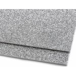 Pěnová guma Moosgummi 20x30cm, 750861 jednobarevná 2 stříbrná, tloušťka 1,9mm, s glitry – Zbozi.Blesk.cz