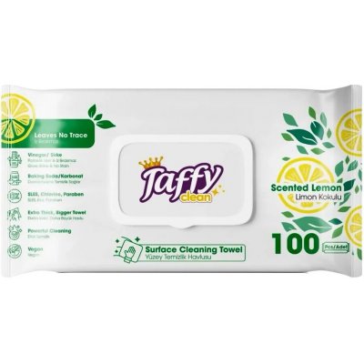 Taffy Vlhčené ubrousky celulóza 100 ks bílá – Hledejceny.cz