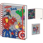 CurePink Poznámkový blok Marvel Avengers Klub hrdinů A5 16 x 21 cm – Zbozi.Blesk.cz