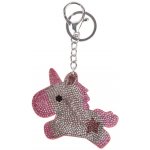 Přívěsek na klíče třpytivá Unicorn Waldhausen stříbrná/růžová – Zboží Dáma