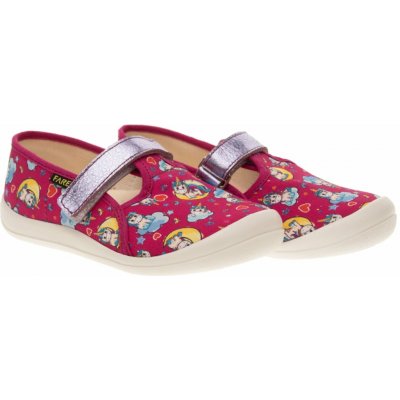 Fare KLASIK Dětské papuče na suchý zip červené 4110451 – Zbozi.Blesk.cz