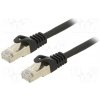 síťový kabel Gembird PP6A-LSZHCU-BK-10M Patch, S/FTP, 6a, drát, Cu, LSZH, 10m, černý