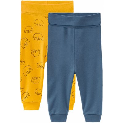 Lupilu Chlapecké kalhoty Jogger s BIO bavlnou 2 kusy žlutá modrá – Zboží Mobilmania