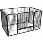 Feanderea Ohrádka pro štěňata černá 4 díly 122 x 70 x 80 cm – Sleviste.cz