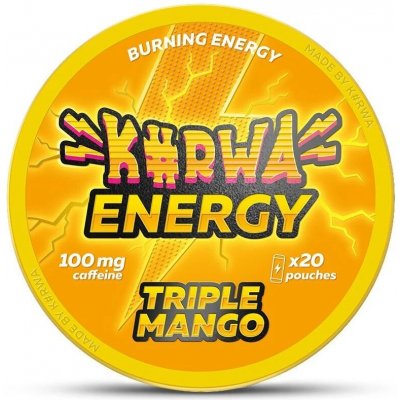 Kurwa Energy kofeinové sáčky triple mango 100 mg 20 sáčků – Sleviste.cz