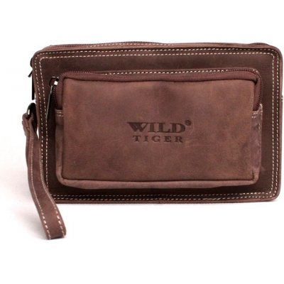 Dvouoddílová kožená pánská etue Wild Tiger 85A hnědá – Hledejceny.cz