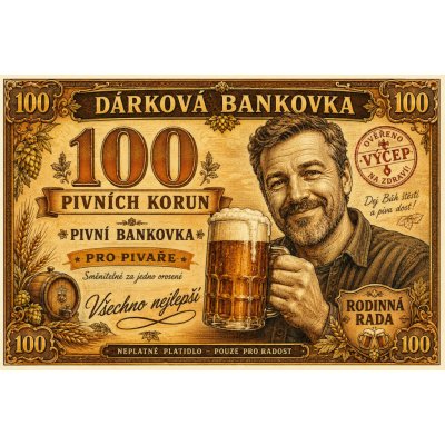 Bezvadary.cz | Dárková bankovka pro pivaře k narozeninámA3 42x30cm db19 – Hledejceny.cz