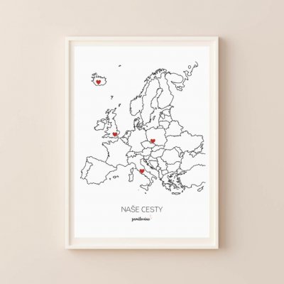 Zamilováno VZPOMÍNKOVÁ MAPA - Evropa – Hledejceny.cz