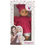 Hamiro /Miminko 30 cm látkové tělo šaty červené+ bílý puntík + šátek 20x35x13 cm – Hledejceny.cz