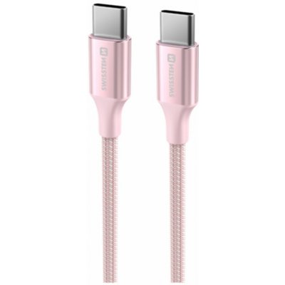 Swissten 71528205 USB-C / USB-C, 1,5m, růžový – Zboží Mobilmania