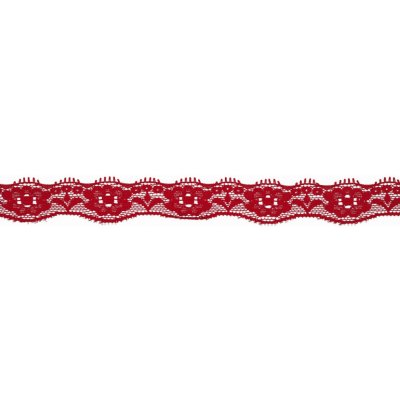 Elastická krajka, 20mm - červená – Zboží Dáma