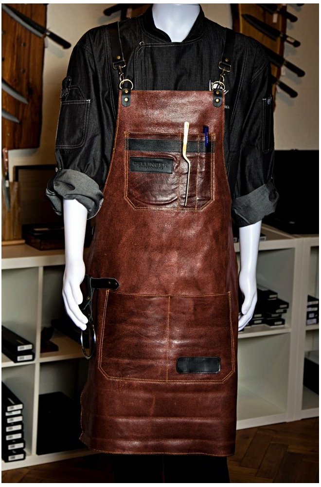 Kožená zástěra Dellinger Leather BBQ Vintage Soft tmavě hnědá |  Srovnanicen.cz