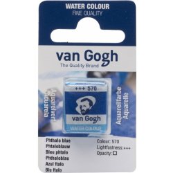 Van Gogh Akvarelová barva v půlpánvičce 570 Phthalo Blue