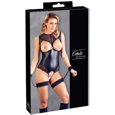 Body s odhalenými ňadry a otevřeným rozkrokem + pouta – Zboží Mobilmania