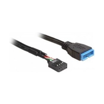 Delock 83281 kabel USB 2.0 pinový konektor samice > USB 3.0 pinový konektor samce