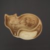 mísa a miska Amadea Dřevěná miska kočka masivní dřevo 21 cm