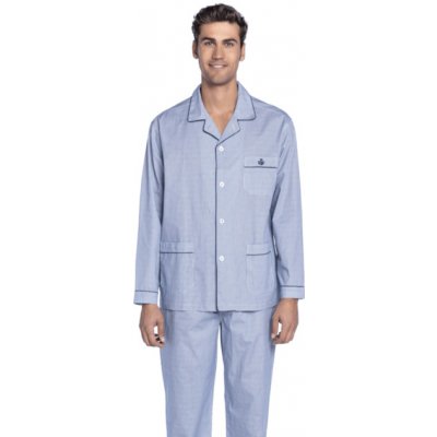 Guasch Fabian pánské pyžamo dlouhé propínací sv.modré