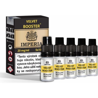 IMPERIA Velvet Booster 20mg - 5x10ml (VG80/PG20) – Zboží Dáma