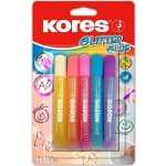 Kores lepidlo Glitter Glue pastelové barvy 5 x 10,5 ml – Zboží Dáma