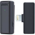 Bezdrátový mikrofon pro Lightning konektor s nabíjecím pouzdrem, černý – Zboží Mobilmania