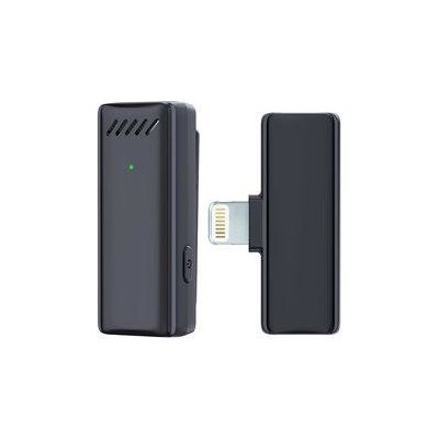 Bezdrátový mikrofon pro Lightning konektor s nabíjecím pouzdrem, černý – Zboží Mobilmania