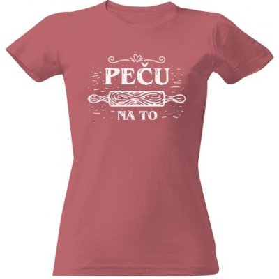 Tričko s potiskem Pekařka dámské Pudrově růžová – Zboží Mobilmania
