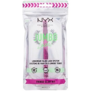 NYX Professional Makeup Jumbo Lash! Longwear False Lash System 01 Fringe Glam Kit + 1 ml