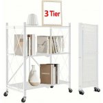 Servírovací stolek skládací kolečka kov bílá NoBi AUSTIN – Zboží Mobilmania