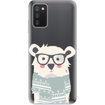 Pouzdro iSaprio - Bear with Scarf - Samsung Galaxy A03s