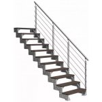 DOLLE GARDENTOP - TRIMAX® (hnědá) Jednostranné Prova zábradlí, 100 cm, Výška podlaha - podlaha: 198 - 242 | 11 nášlapy – Zboží Mobilmania