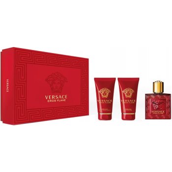 Versace Eros Flame pánská sada EDP 100 ml + EDP 10 ml + kosmetická taška dárková sada