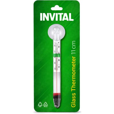 Invital skleněný teploměr s přísavkou 11 cm – Sleviste.cz