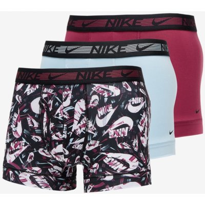 Nike Dri-FIT Ultra Stretch Micro Trunk 3-Pack Rosewood/ Ocean Bliss/ Brushed Logo