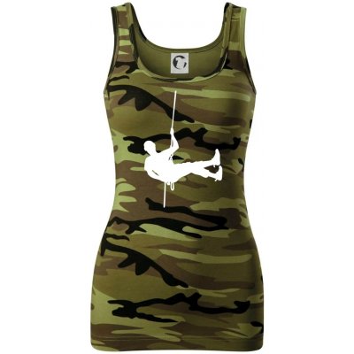 Visící horolezec dámské Maskáčové tílko Zelený maskáč – Zboží Dáma