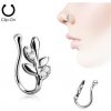 Piercing Šperky4U falešný piercing do nosu větvička klips NF0008-C