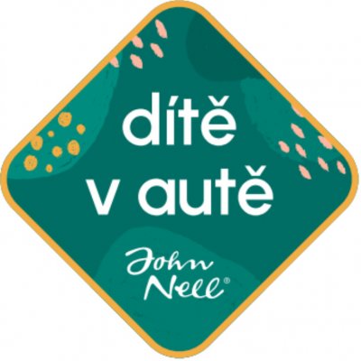 Samolepka Dítě v autě - čtverec zelená 13 cm – Zboží Živě