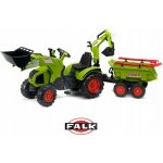 FALK Šlapací traktor 1010 Claas Axos s nakladačem rypadlem – Zboží Dáma
